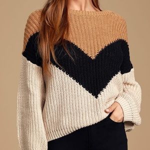 Lulu’s Multi Chevron Stripe Sweater